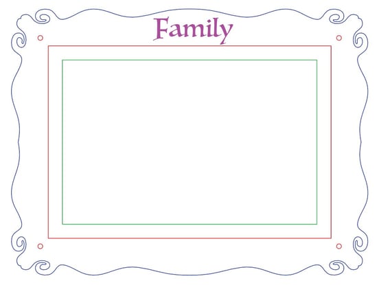 Screenshot of a design for a picture frame