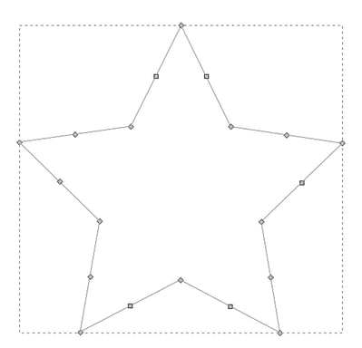 Screenshot of a star drawn in Inkscape
