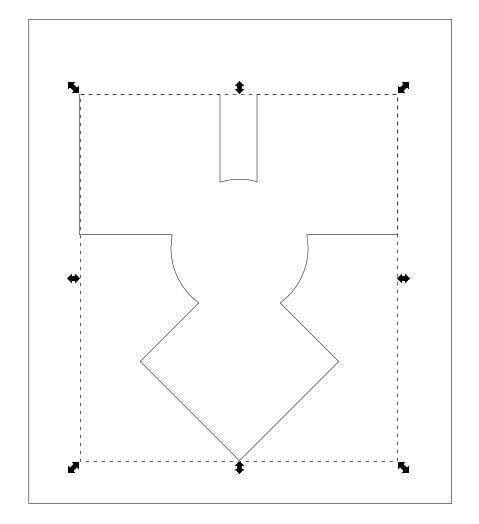 Screenshot of a shape made by combining several shapes in Inkscape