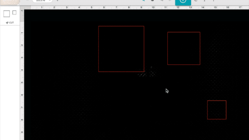 Animated screenshot of clicking and dragging shapes until the snap to align along their edge