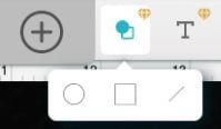 A screenshot of the shape button in the Glowforge App