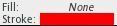 Screenshot of the stroke color selection in Inkscape. The selected color is red.