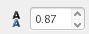 Screenshot of the tool to change font spacing in Inkscape