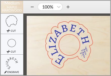 Screenshot of print settings in the Glowforge App