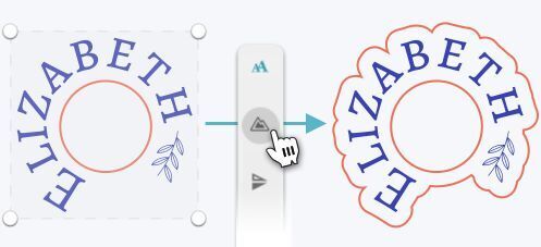Screenshot sequence of arranging artwork in the Glowforge App