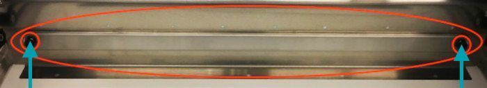 The back Proshield of the Glowforge, viewed from inside the unit.