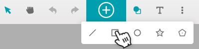 A screenshot of the square tool button in the Glowforge App